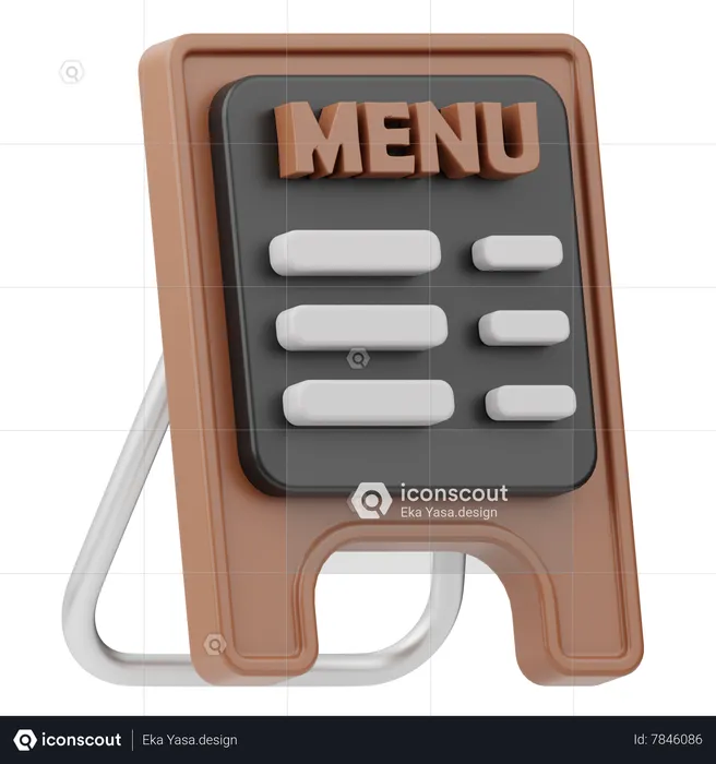 Coffee Menu  3D Icon