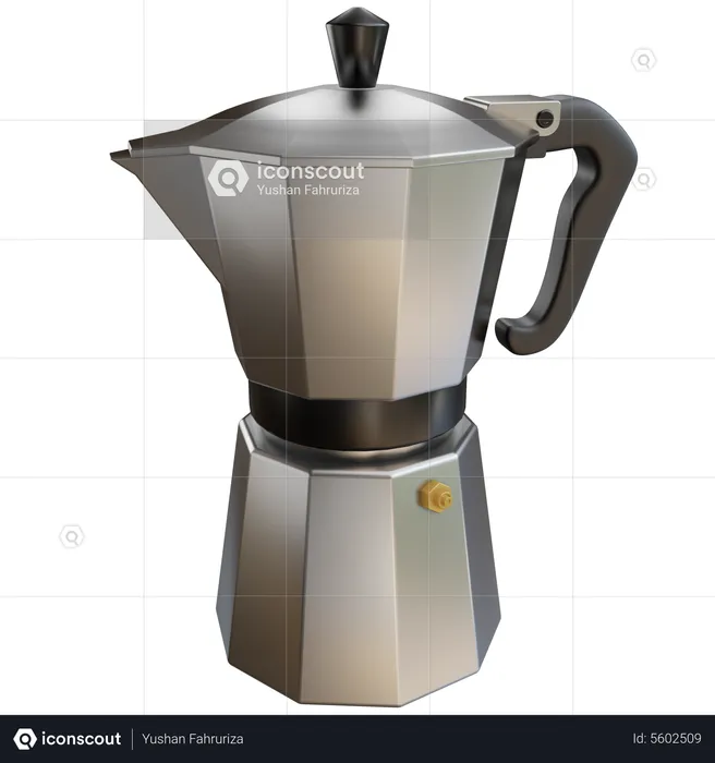 Coffee Moka Pot  3D Icon