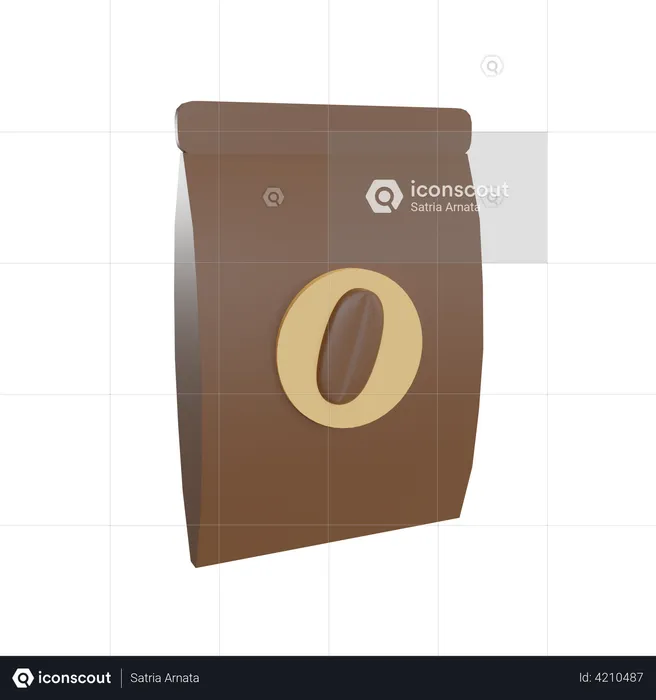 Coffee Packet  3D Illustration