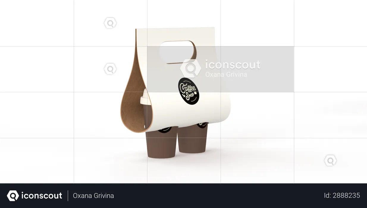 Coffee packing  3D Illustration