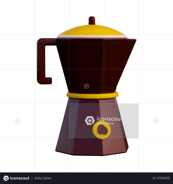 Coffee Pot  3D Illustration