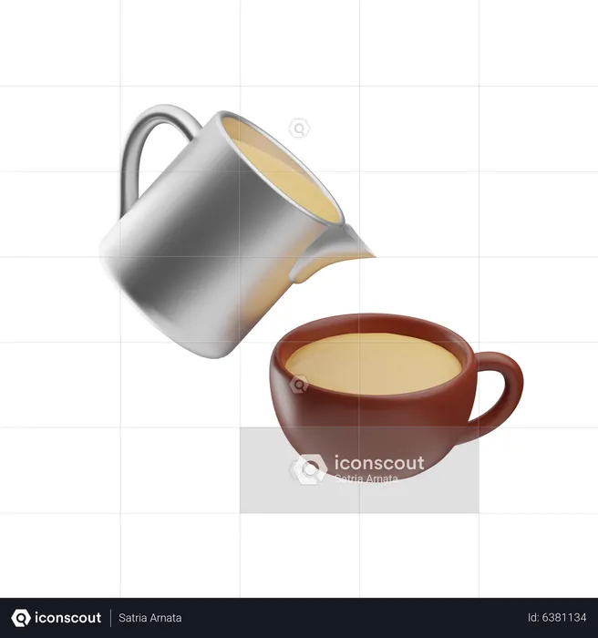 Coffee Pour  3D Icon