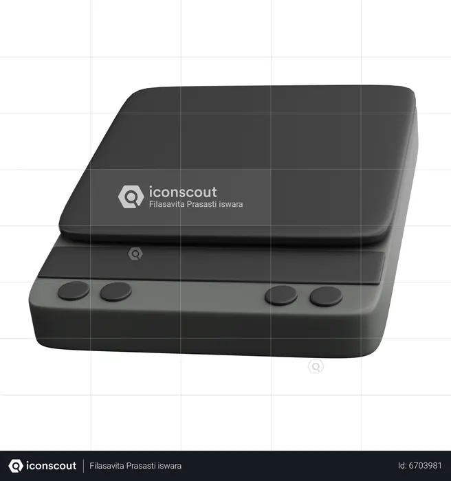 Coffee Scale  3D Icon