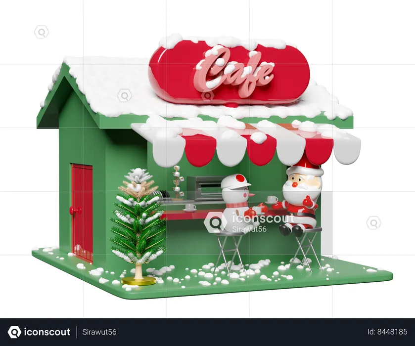 Coffee shop  3D Illustration
