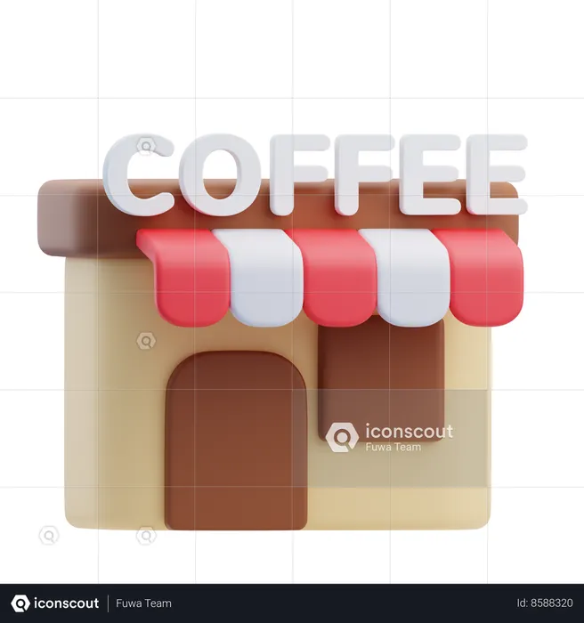 Coffee Shop  3D Icon