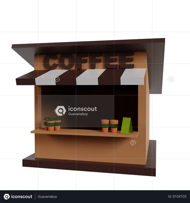 Coffee Shop  3D Icon