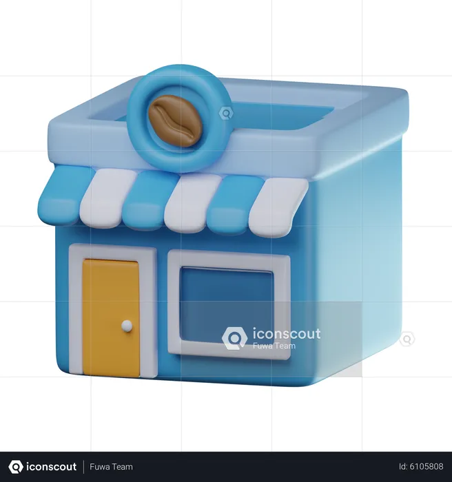 Coffee Shop  3D Icon