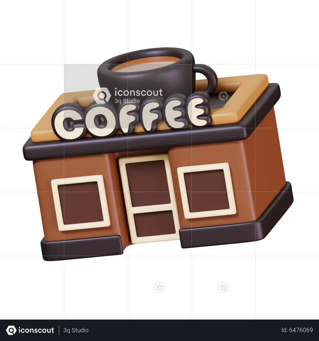 Coffee Shop  3D Icon