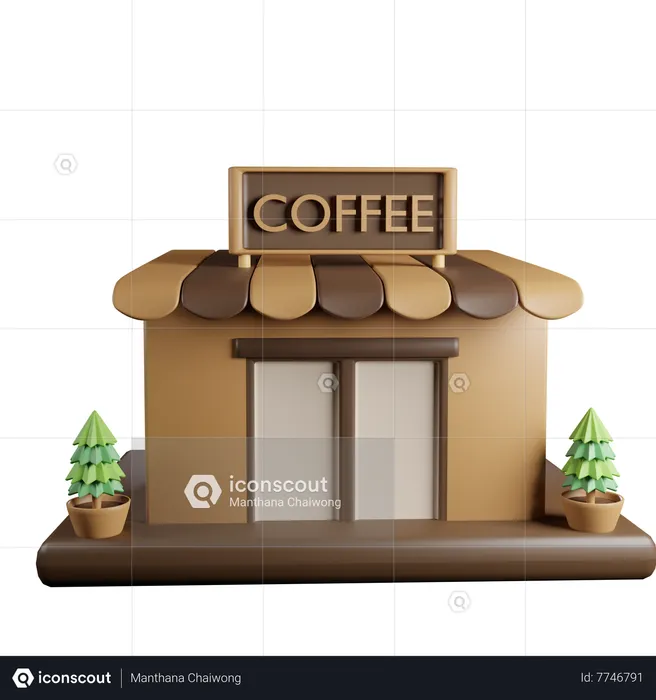Coffee shop  3D Icon