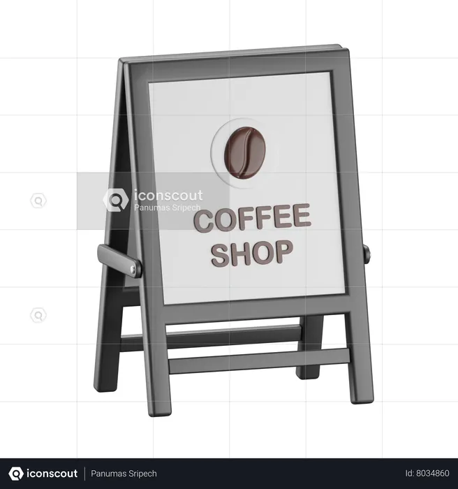 COFFEE SHOP BOARD  3D Icon
