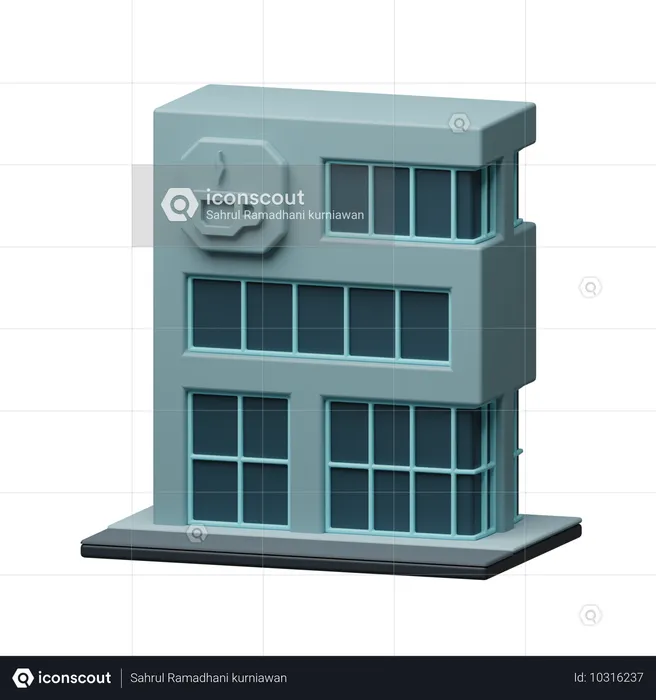 Coffee shop building  3D Icon