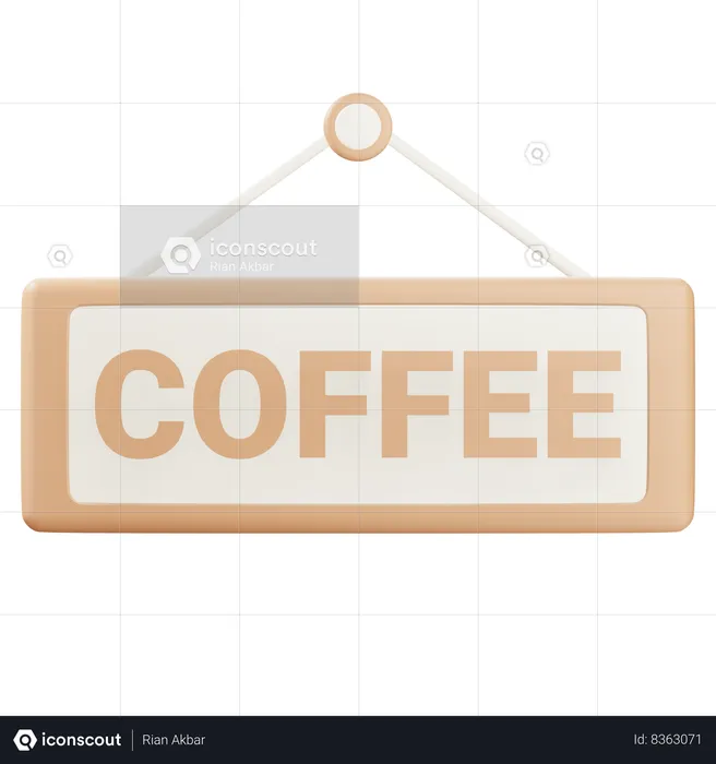 Coffee Sign  3D Icon