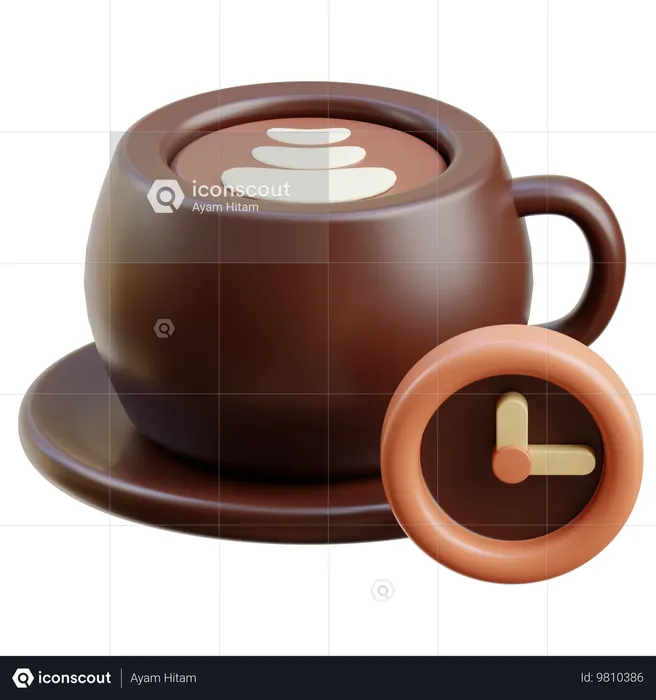 コーヒータイム  3D Icon