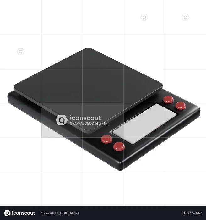 Coffee Weighing Scale  3D Illustration