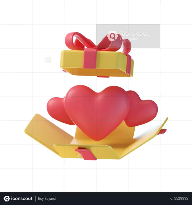 Coffret cadeau d'amour  3D Icon