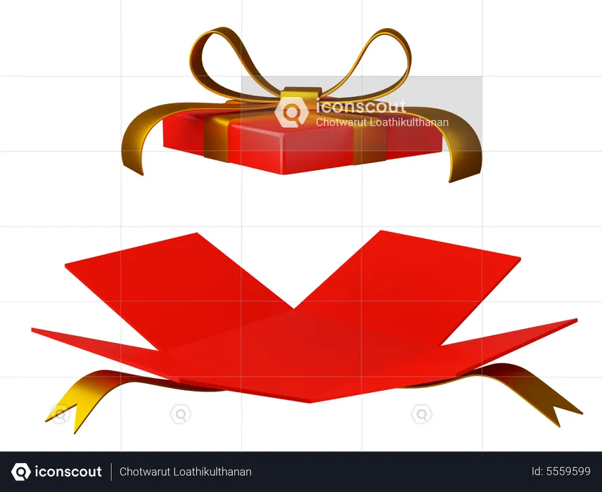 Boîte cadeau ouverte  3D Icon