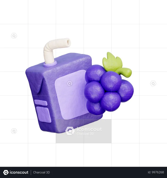 Coffret de jus de raisin  3D Icon