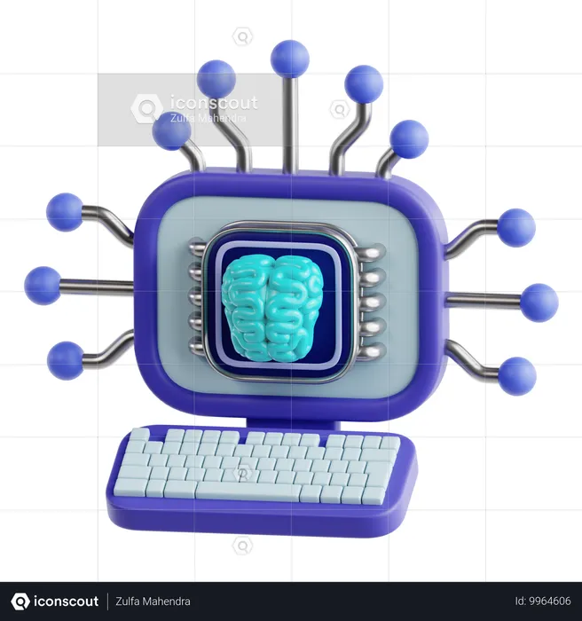 Cognitive Computing  3D Icon