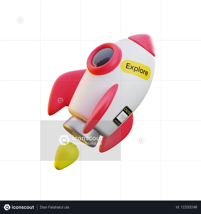 Cohete  3D Icon