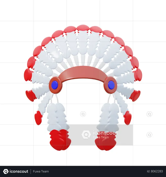 Coiffe de plumes  3D Icon