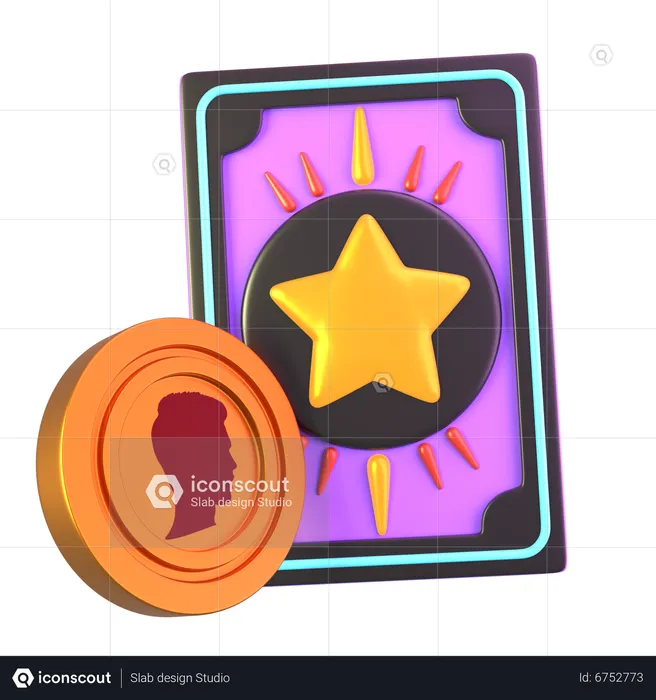 Coin And Card  3D Icon