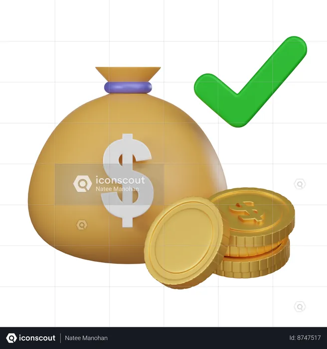 Coin Bag  3D Icon