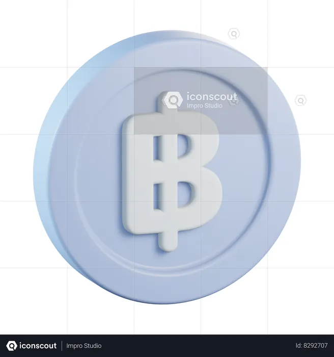 Coin Baht  3D Icon