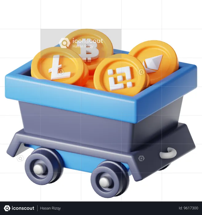 Coin Cart  3D Icon