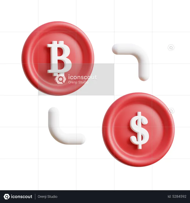Coin Exchange  3D Icon