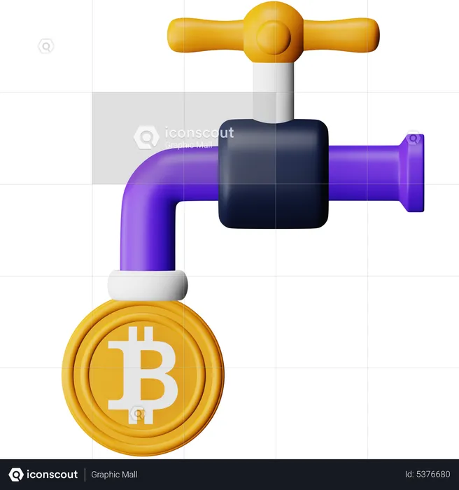 Coin Faucet 3D Icon download in PNG OBJ or Blend format