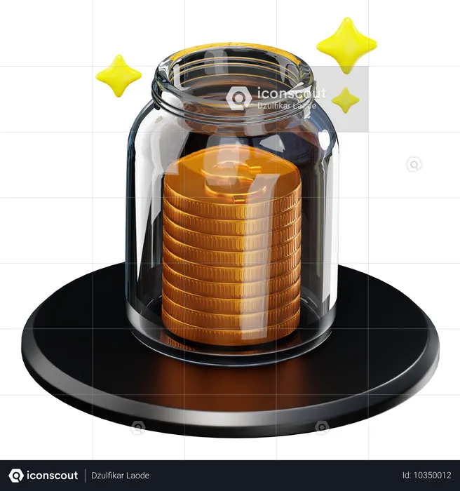 Coin Jar  3D Icon