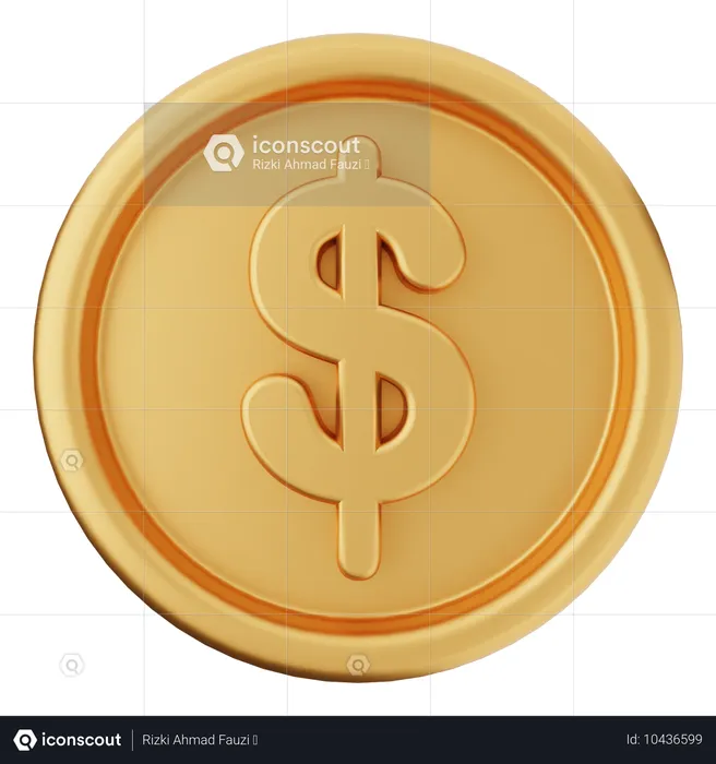 Coin Money Dollar  3D Icon