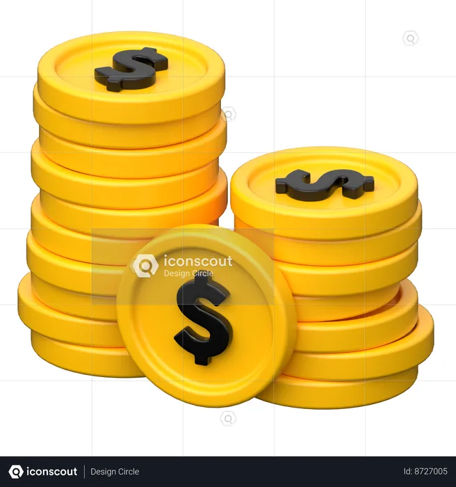 Coin Pile  3D Icon