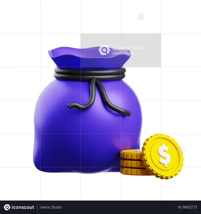 Coin Sack  3D Icon