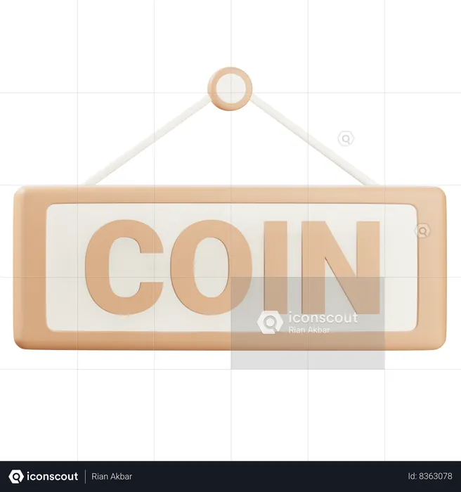 Coin Sign  3D Icon
