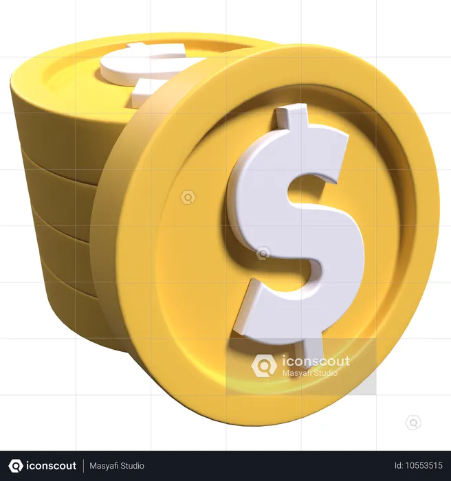 코인 스택  3D Icon