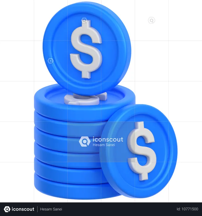 Coin stack  3D Icon