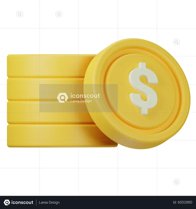 Coin Stack  3D Icon