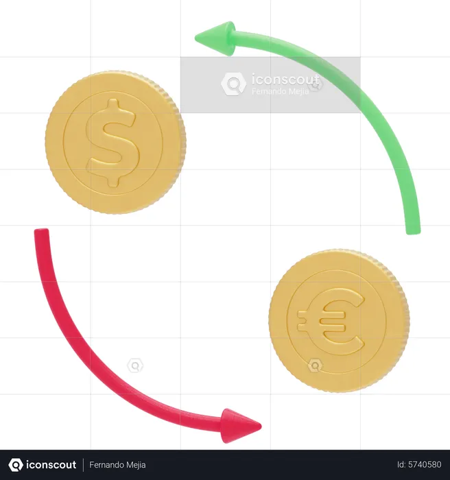 Coin Swap  3D Icon