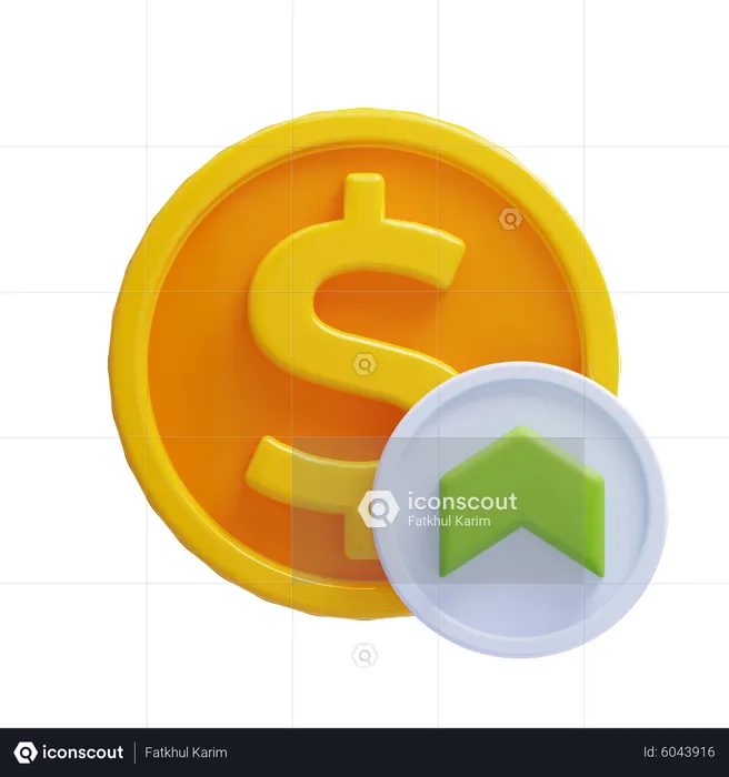 Coin up  3D Icon