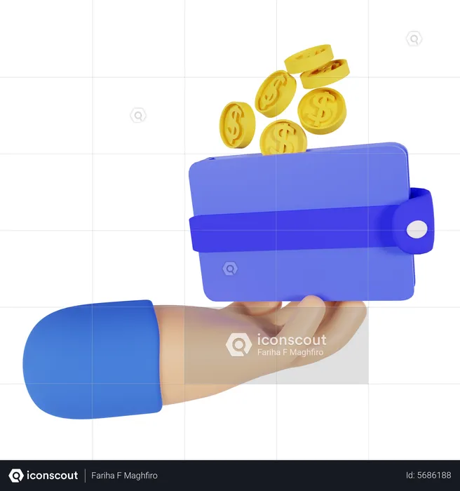 Coin Wallet  3D Icon