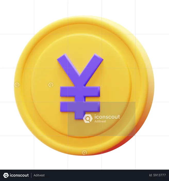 COIN YEN  3D Icon