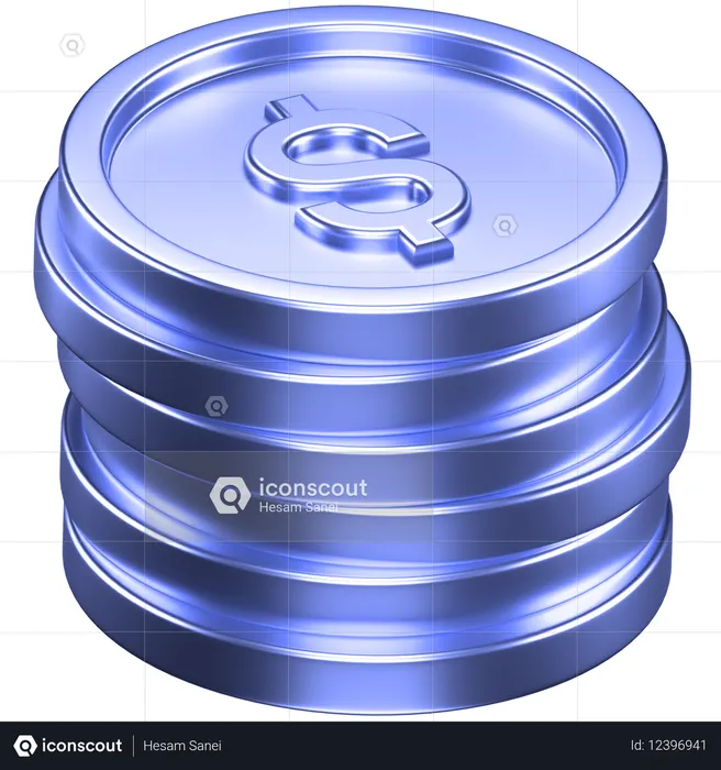 Coins  3D Icon