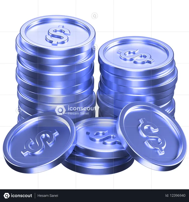 Coins  3D Icon