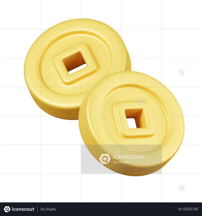 Coins  3D Icon