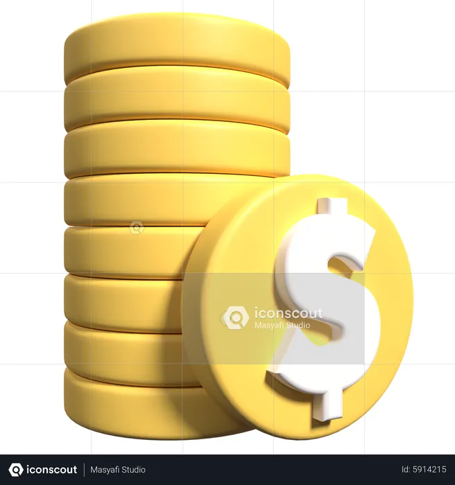 Coins  3D Icon