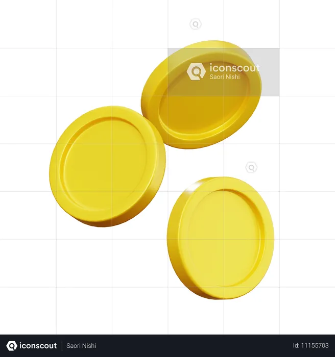 Coins  3D Icon