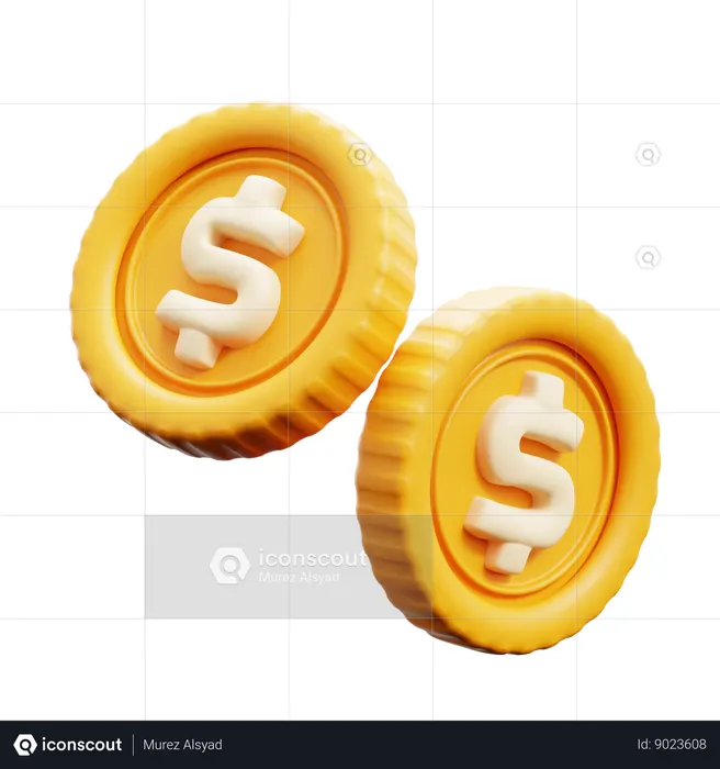 Coins  3D Icon