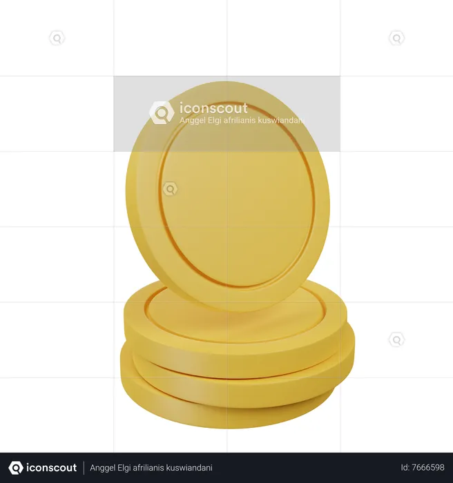 Coins  3D Icon