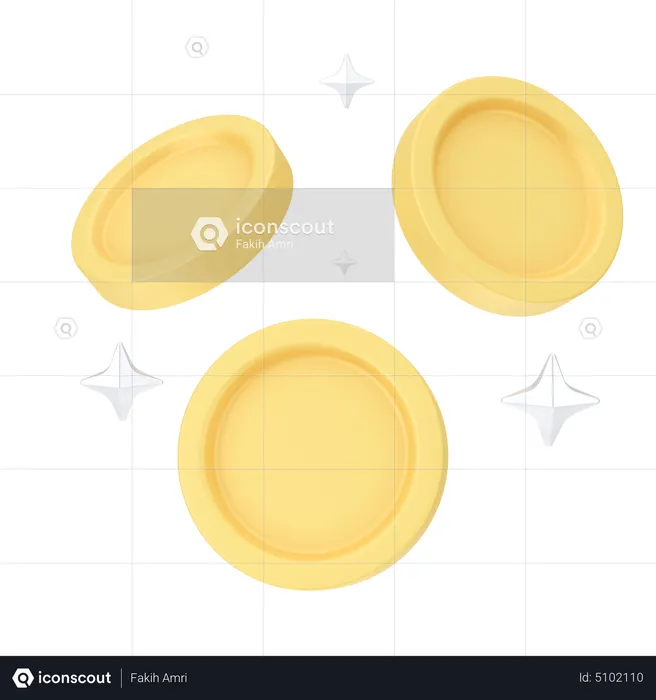 Coins  3D Icon